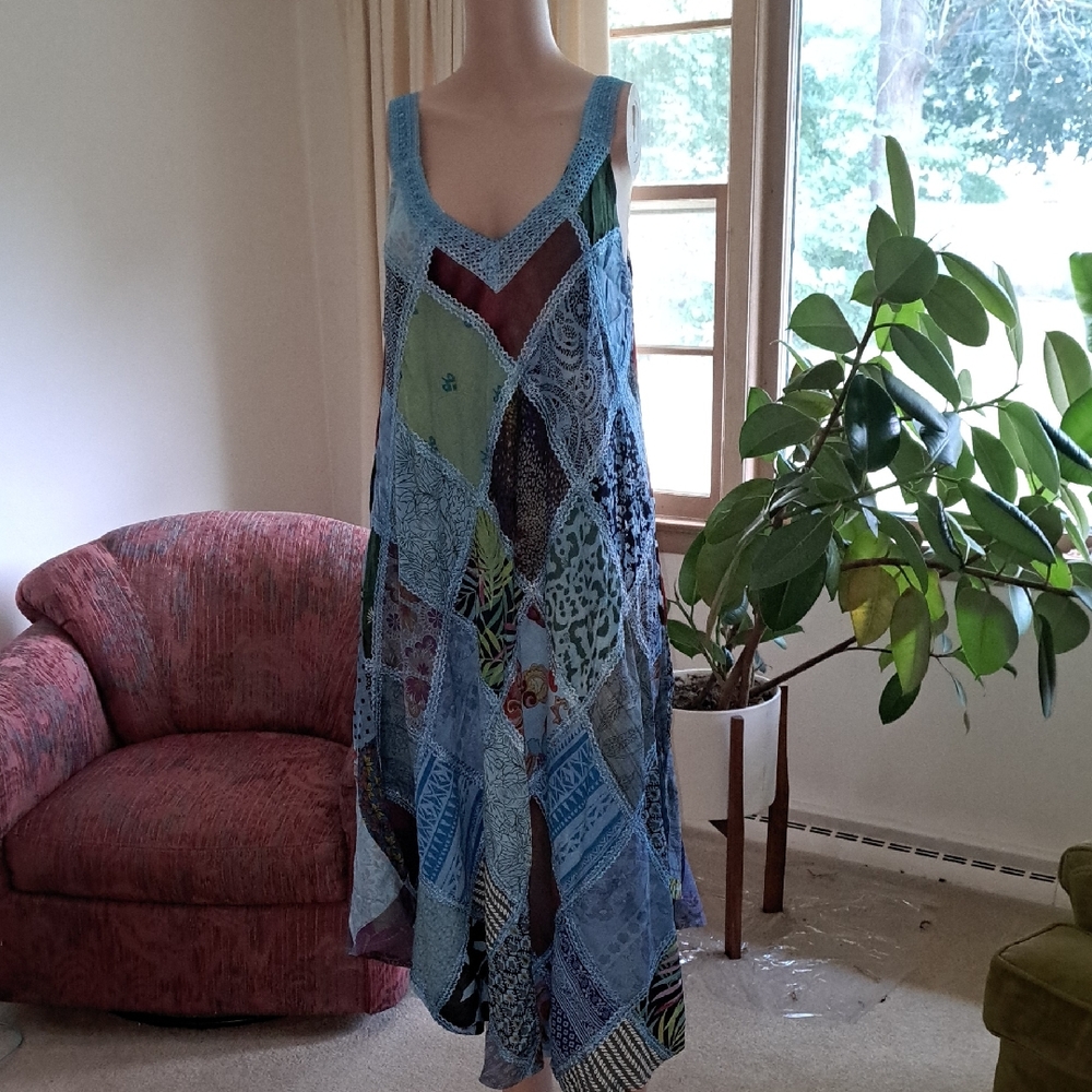 Advance Patchwork Sleeveless Maxi Dress Ptp 20"
